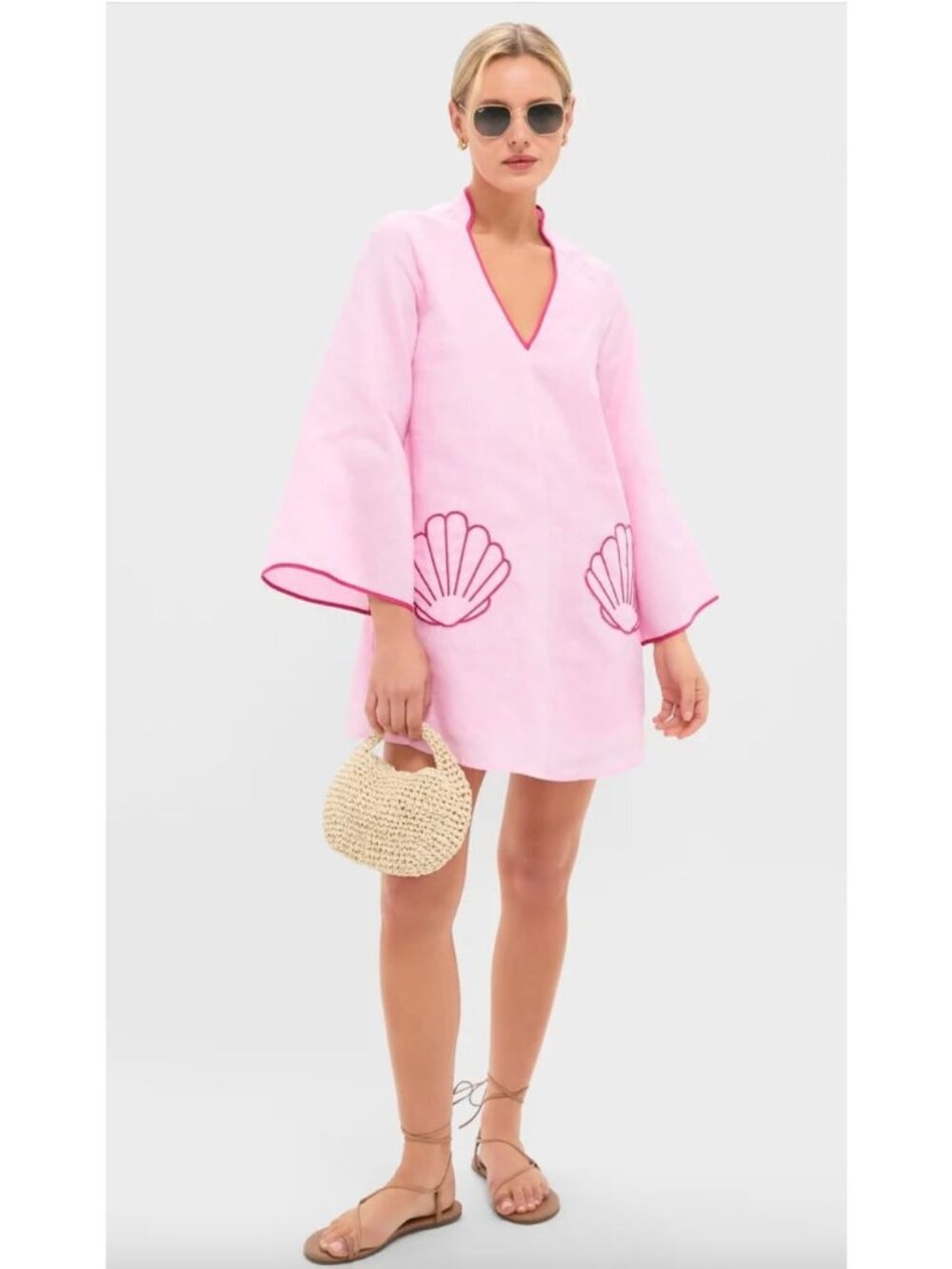 Tuckernuck Hyacinth House Pink Seashell Oceana Mini Dress Size XS